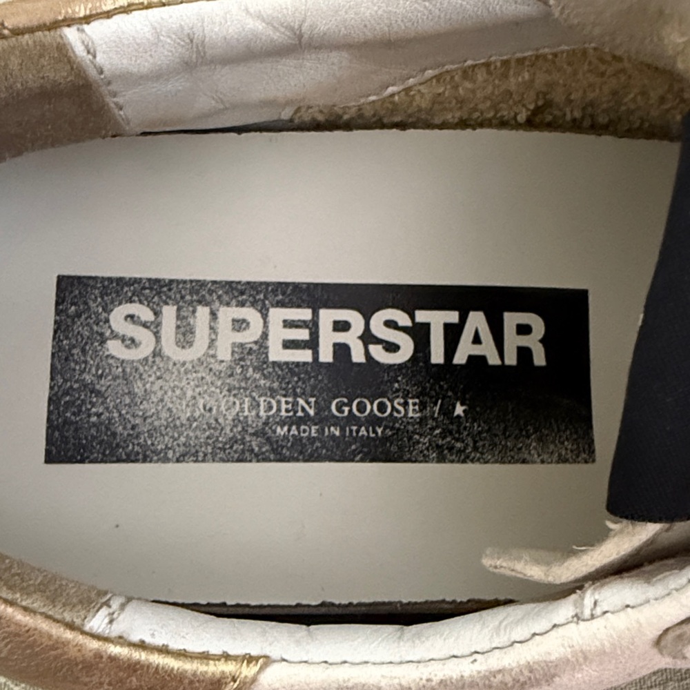 Golden Goose White and Gold Sneakers - Size 38 - Picture 9 of 13